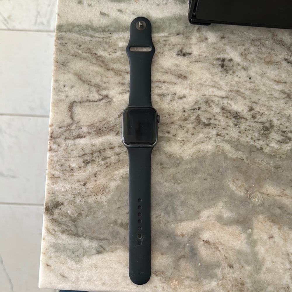 Black Smartwatch with Silicone Band